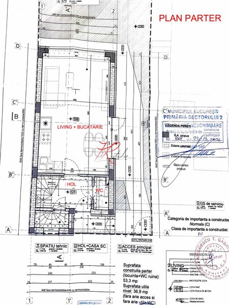 Obor, vanzare teren cu autorizatie vila.